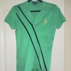 Ralph Lauren Green Polo Shirt with Embroidered Logo